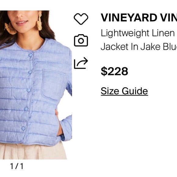 Vineyard Vines lightweight linen puffer jacket - Picture 4 of 13